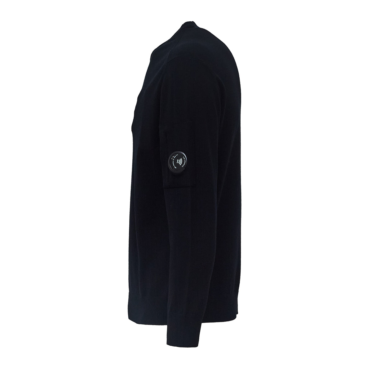Extrafine Merino Wool Lens Crewneck Sweater