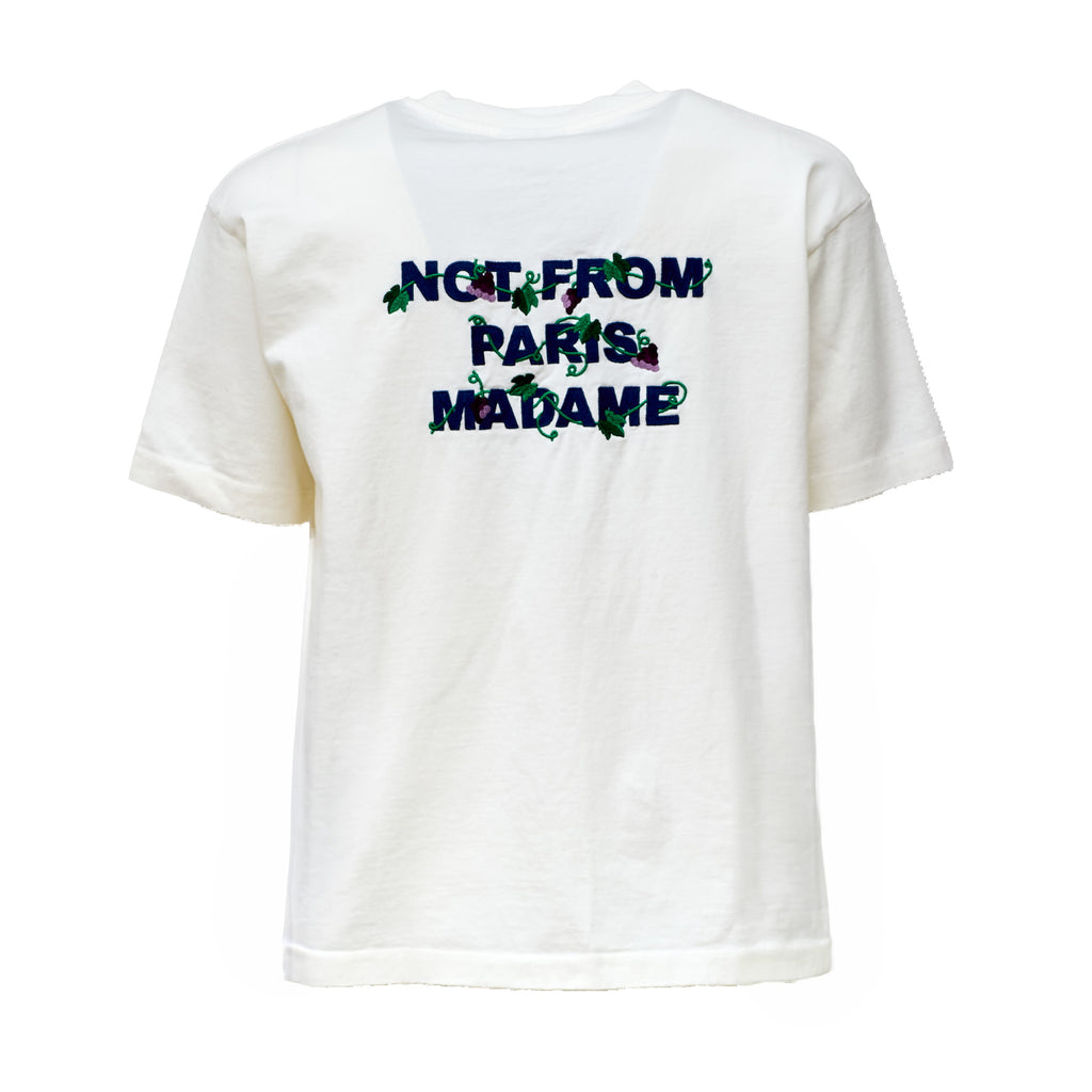 Vine Embroidered Slogan T-shirt