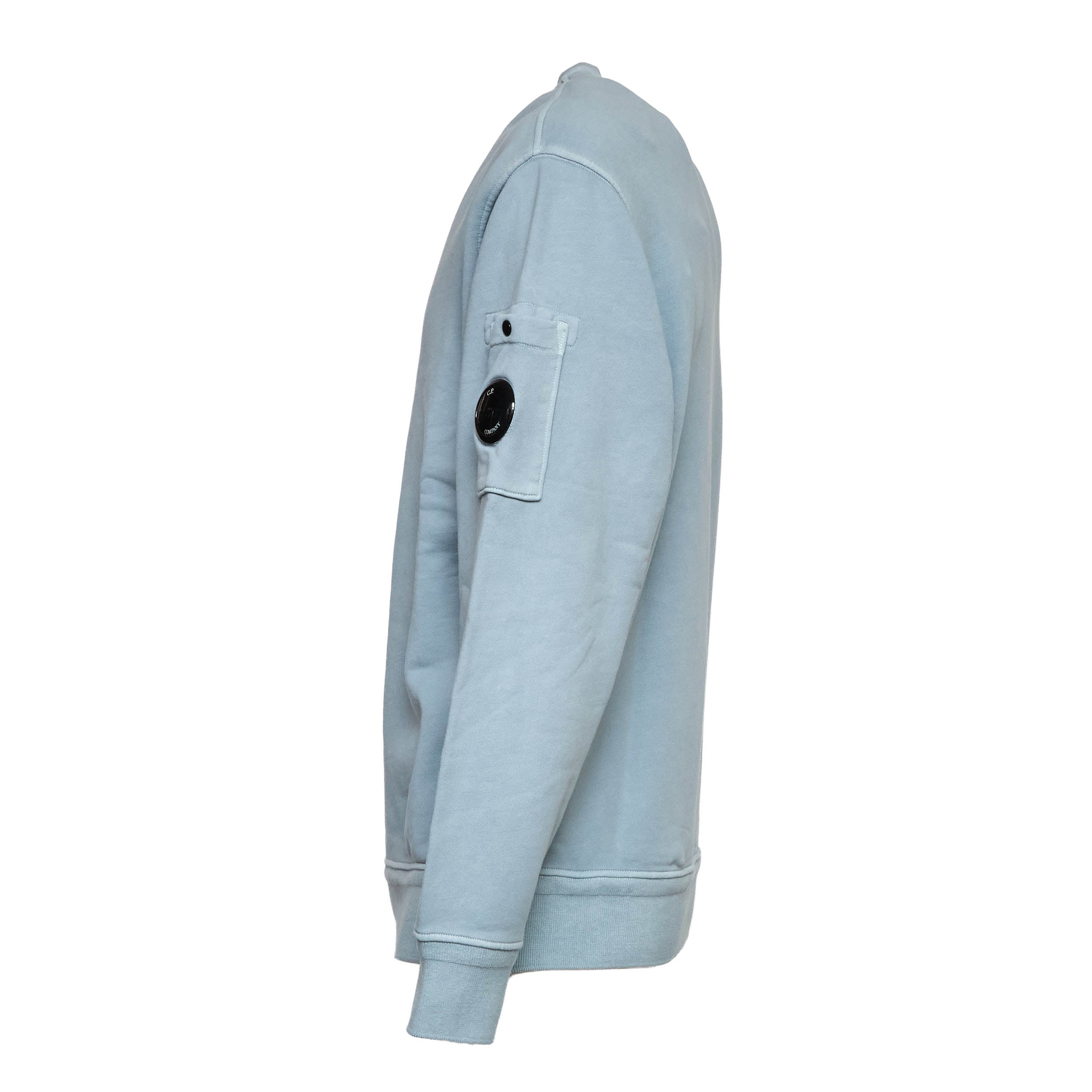 Cotton Diagonal Fleece Crewneck Lens Sweatshirt